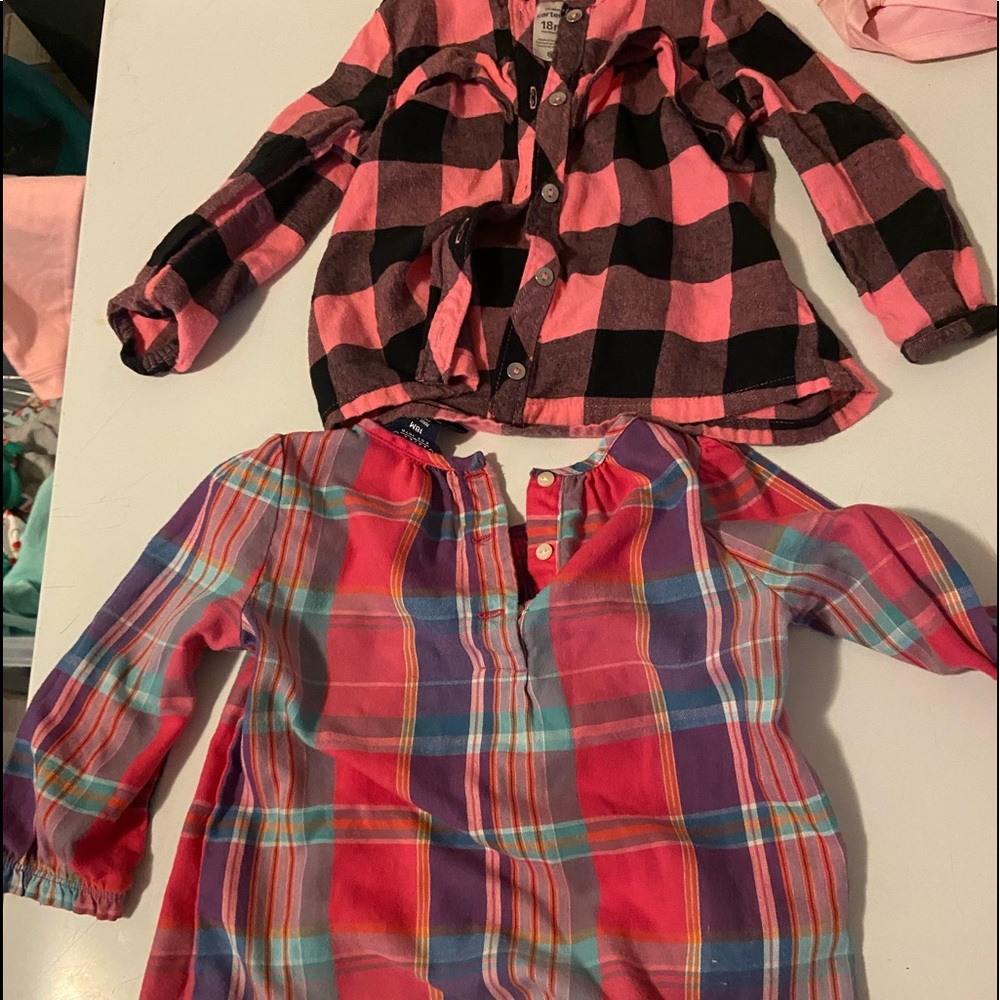 Long sleeved plaid shirts